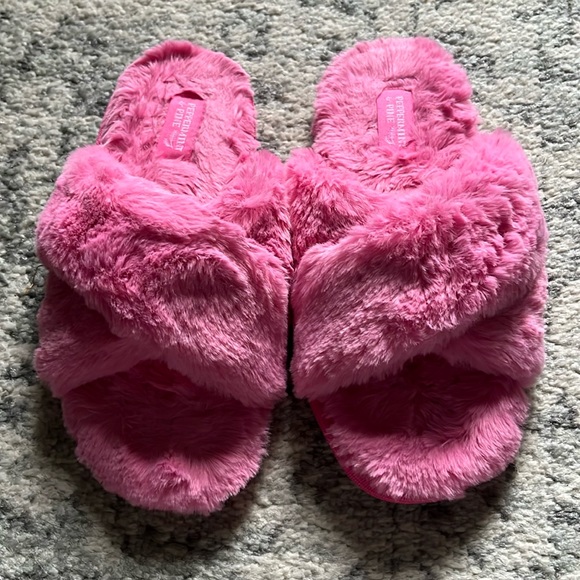 Peppermint & Pine Shoes Pink Fuzzy Slippers Poshmark